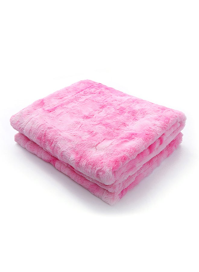 Fur Bed Blanket Combination Pink 51x63inch