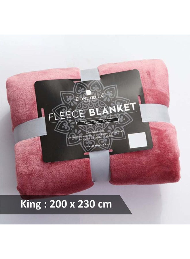 Blanket Fleece Pink 220x200cm