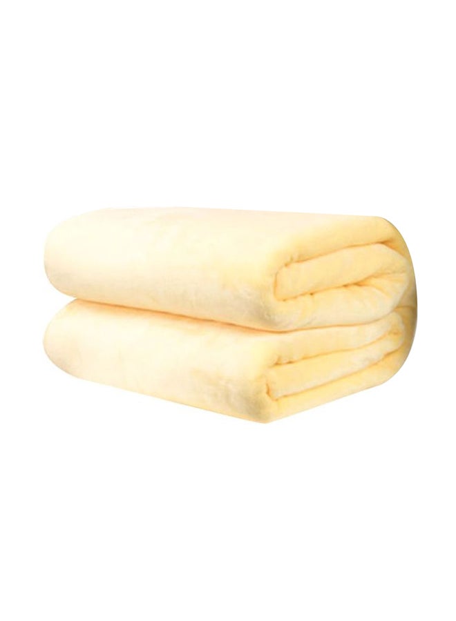 Solid Colour Blanket flannel Yellow 150x200cm