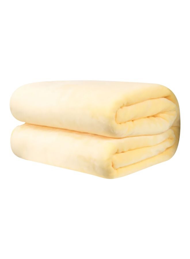 Solid Colour Blanket flannel Yellow 120x200cm