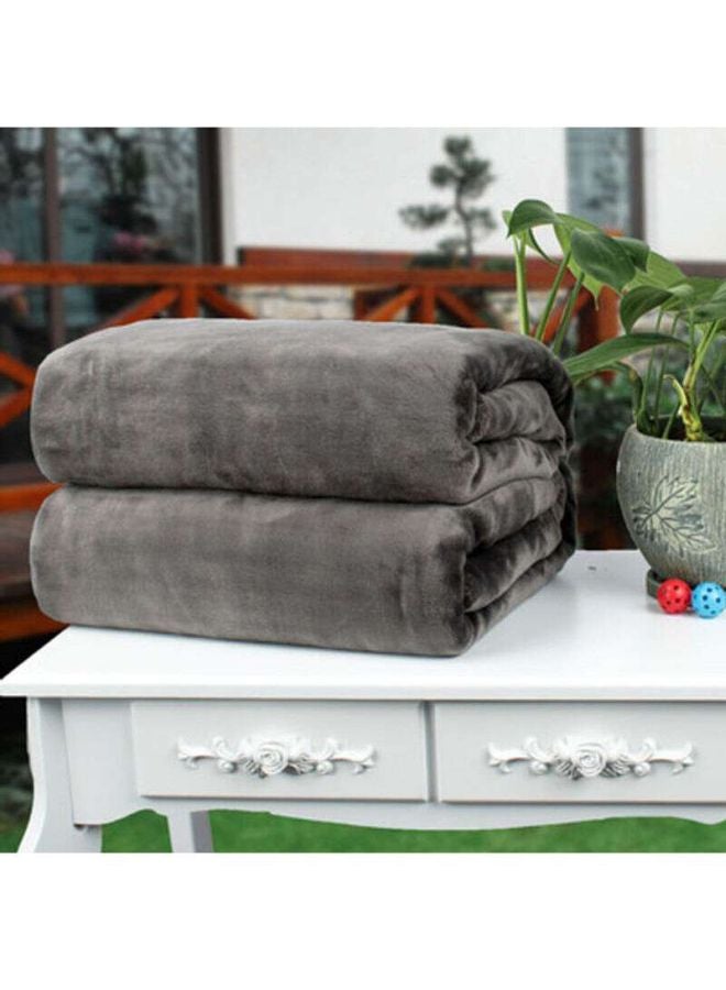 Solid Colour Blanket flannel Grey 120x200cm