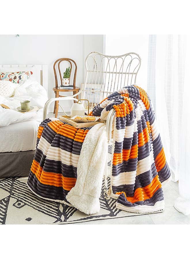 Solid Design Throw Blanket cotton Multicolour 150x200cm