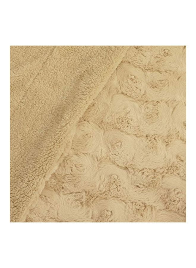 Swirl Faux Fur Throw Blanket Polyester Yellow 60x50x1inch