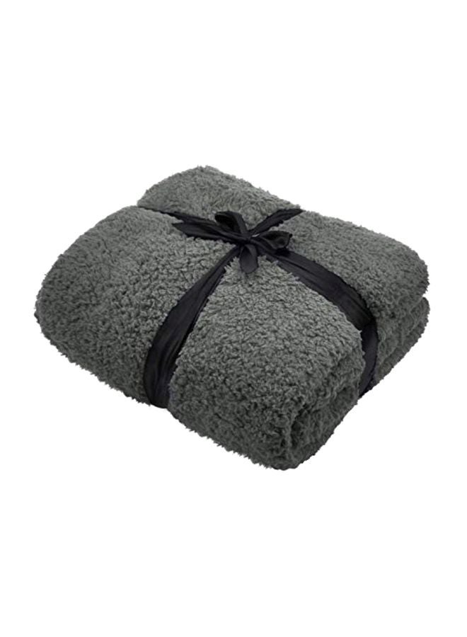 Sherpa Throw Blanket Grey 50x65inch