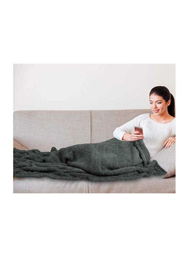 Sherpa Throw Blanket Grey 50x65inch