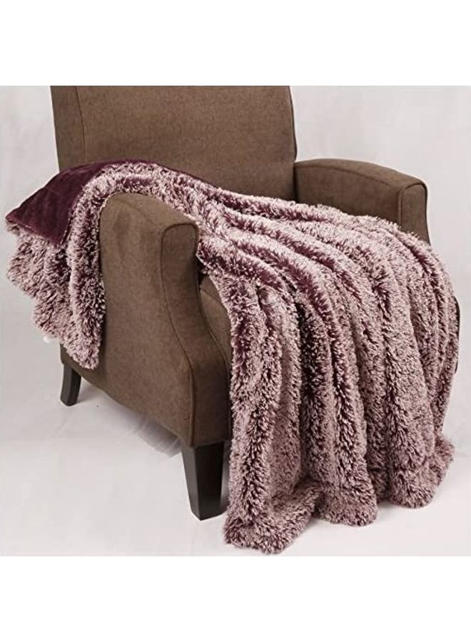 Soft Wholly Mammoth Throw Blanket cotton Brown 60inch