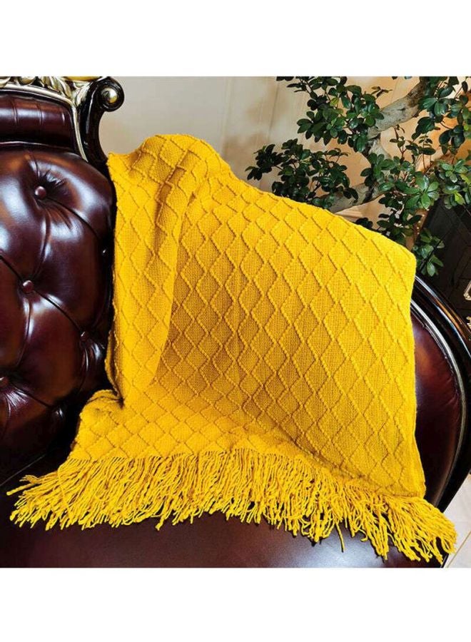Sofa Blanket Fabric Yellow 127x173cm
