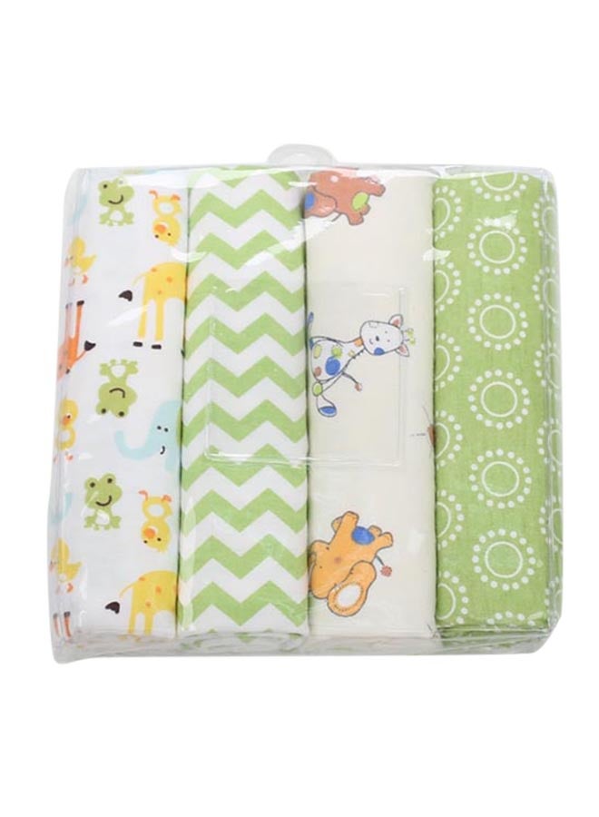 4-Piece Kid's Blanket Cotton Multicolour 76x76centimeter