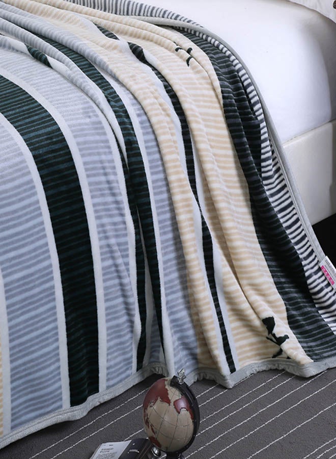 Striped Pattern Home Comfy Blanket cotton Multicolour 150x200cm