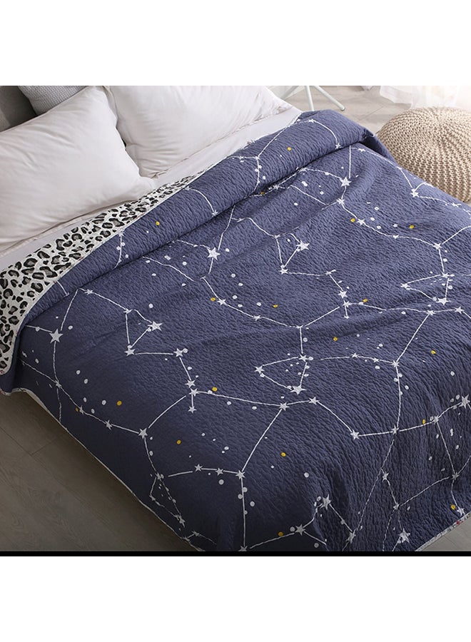 Geometry Pattern Print Blanket cotton Purple 200x220cm