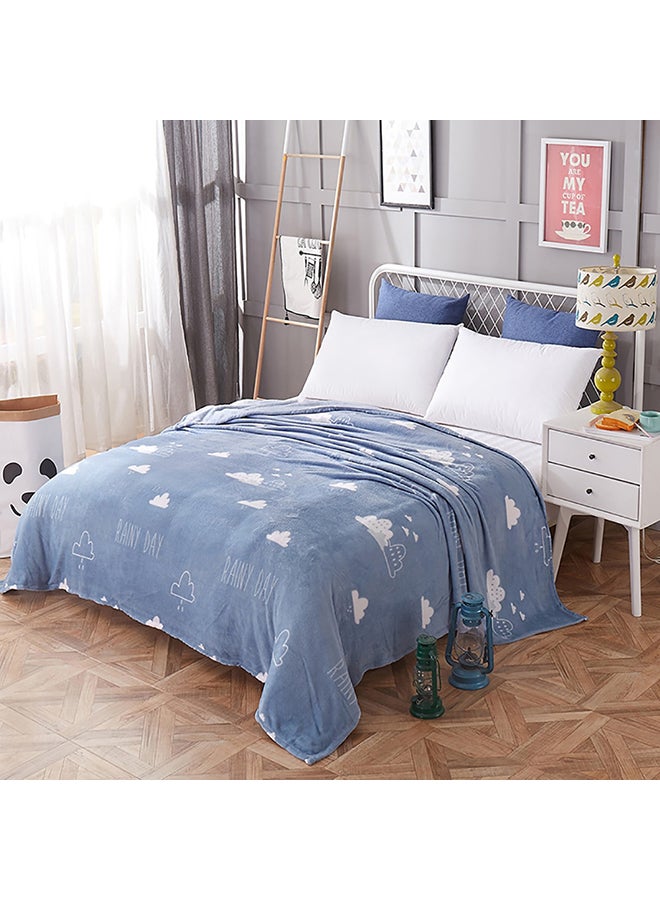 Cartoon Pattern Thick Blanket Cotton Blue 120x200centimeter