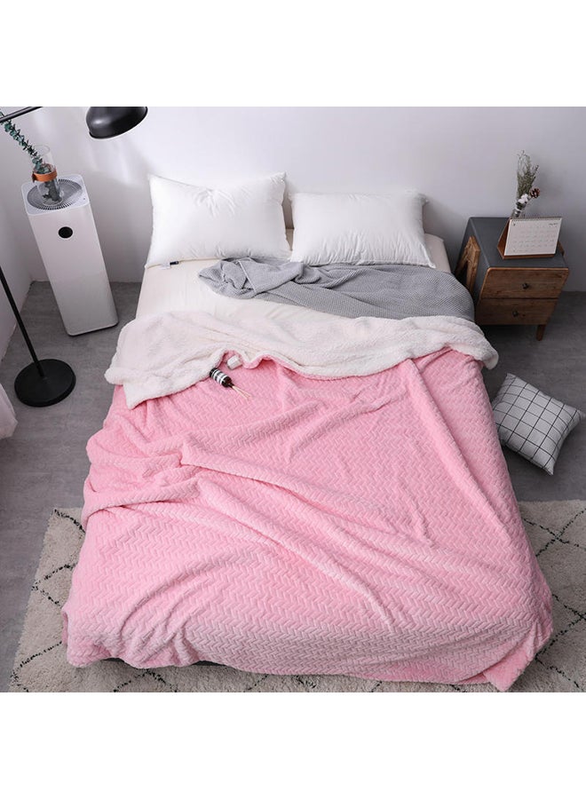 Solid Color Soft Blanket cotton Pink 150x200cm