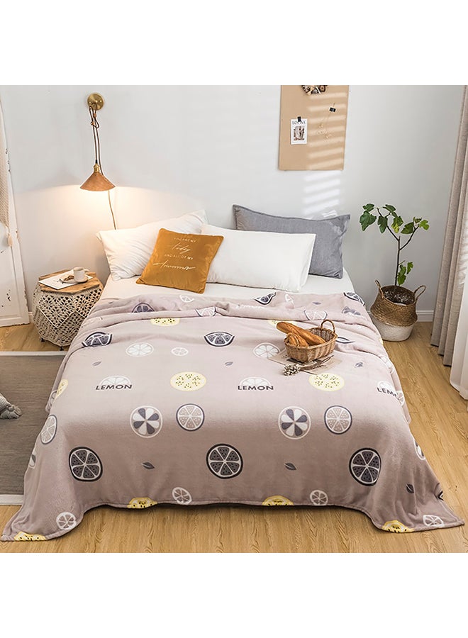 Cartoon Print Soft Blanket cotton Brown 120x200cm