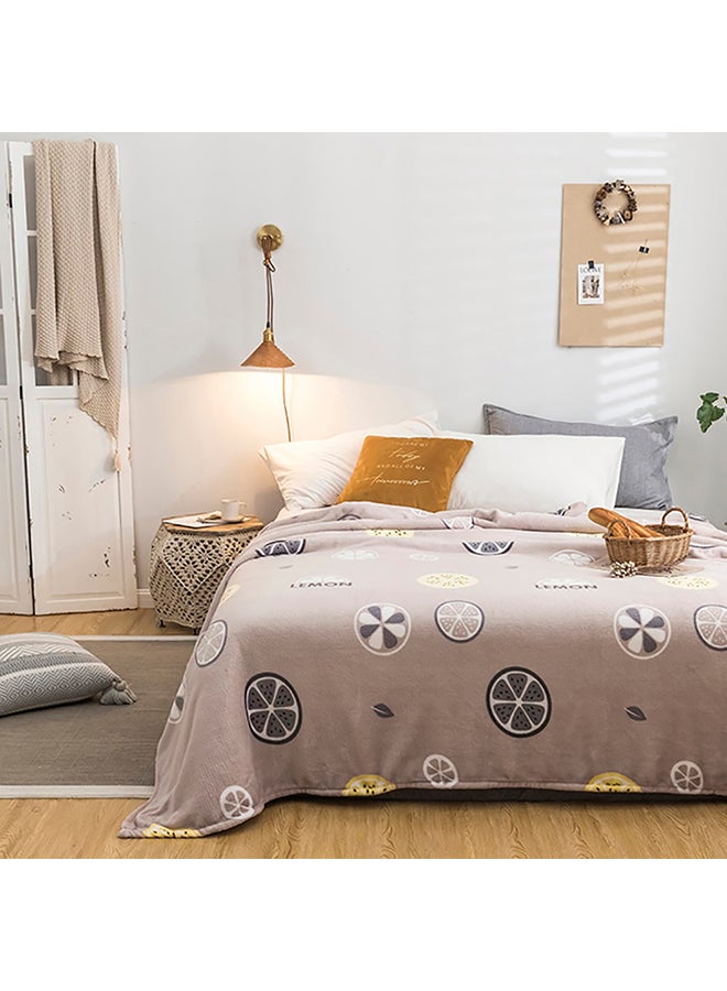 Cartoon Print Soft Blanket cotton Brown 120x200cm