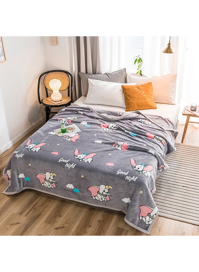 Cartoon Comfort Thicken Blanket cotton Grey 150x200cm