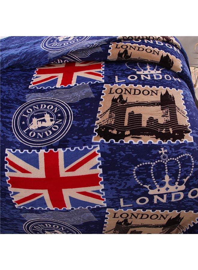 Simple Comfortable Soft Blanket cotton Blue 200x230cm