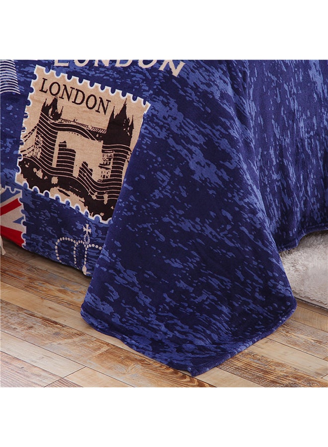 Simple Comfortable Soft Blanket cotton Blue 200x230cm