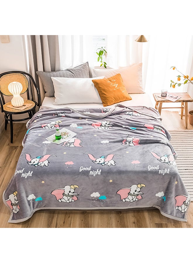 Cartoon Character Soft Blanket cotton Grey 150x200cm