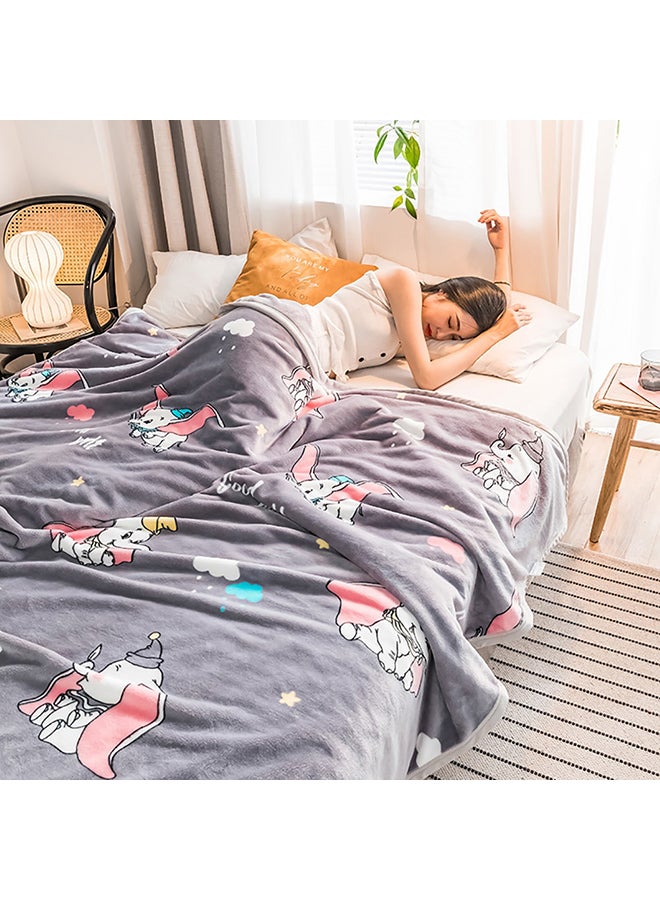 Cartoon Character Soft Blanket cotton Grey 150x200cm