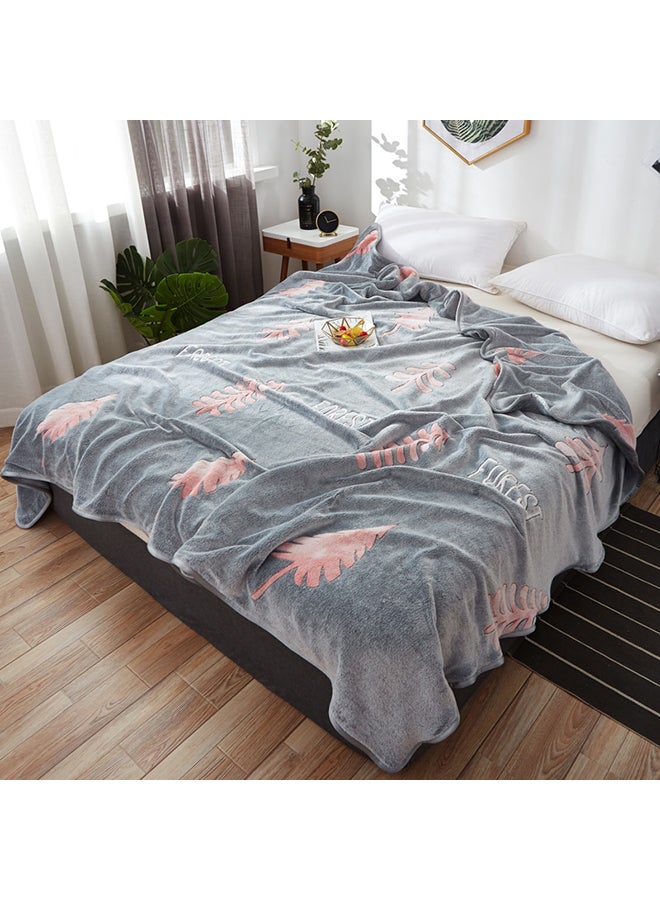 Trees Pattern Soft Cozy Blanket polyester Grey 200x230cm