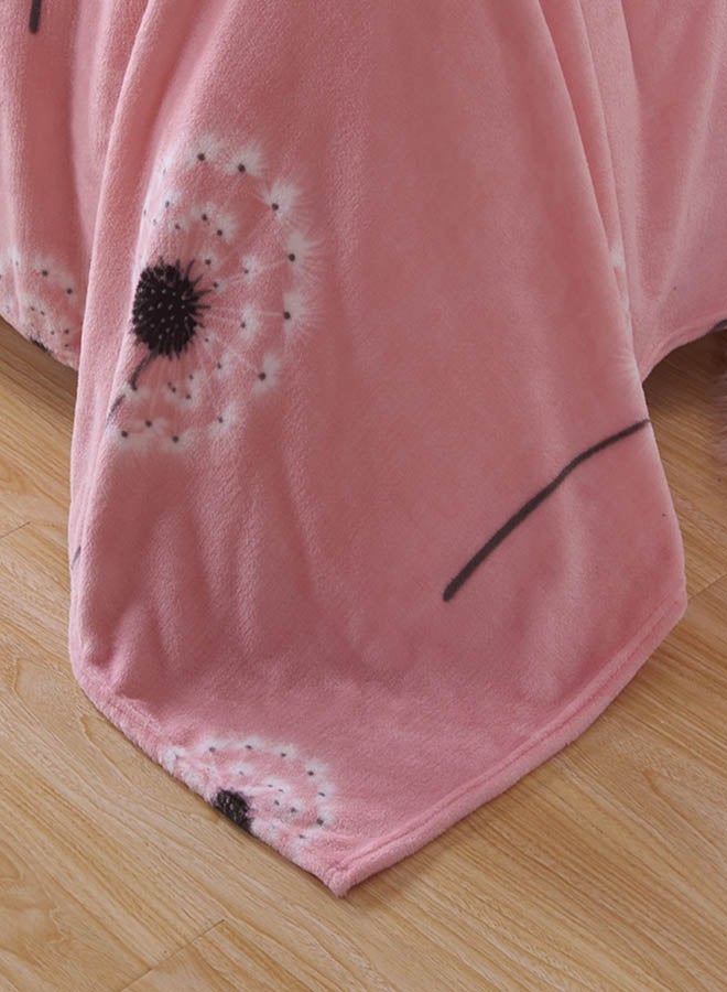 Dandelion Pattern Sof Blanket Cotton Pink 230x250cm