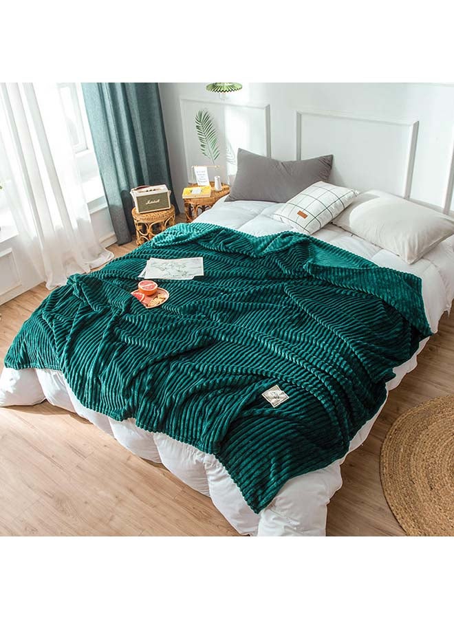 Soft Solid Color Simple Blanket cotton Green 150x200cm