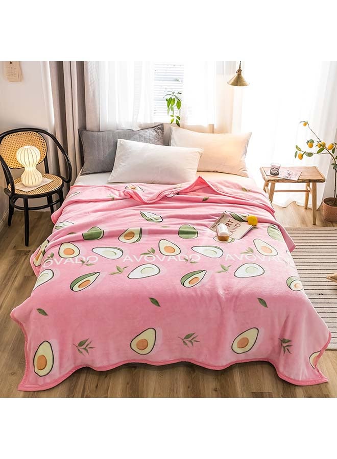 Simple Soft Thicken Blanket cotton Pink 200x230cm