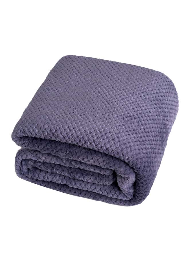 Simple Solid Color Soft Blanket cotton Blue 200x230cm