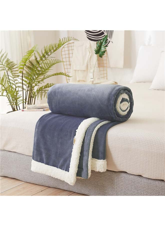 Modern Solid Color Thick Soft Blanket cotton Grey 200x230cm