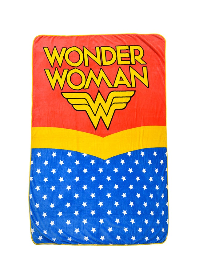 Wonder Woman Design  Flannel Blanket Polyester Multicolour 160x220centimeter