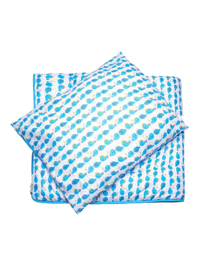 2-Piece Comforter Set polyester Blue/White