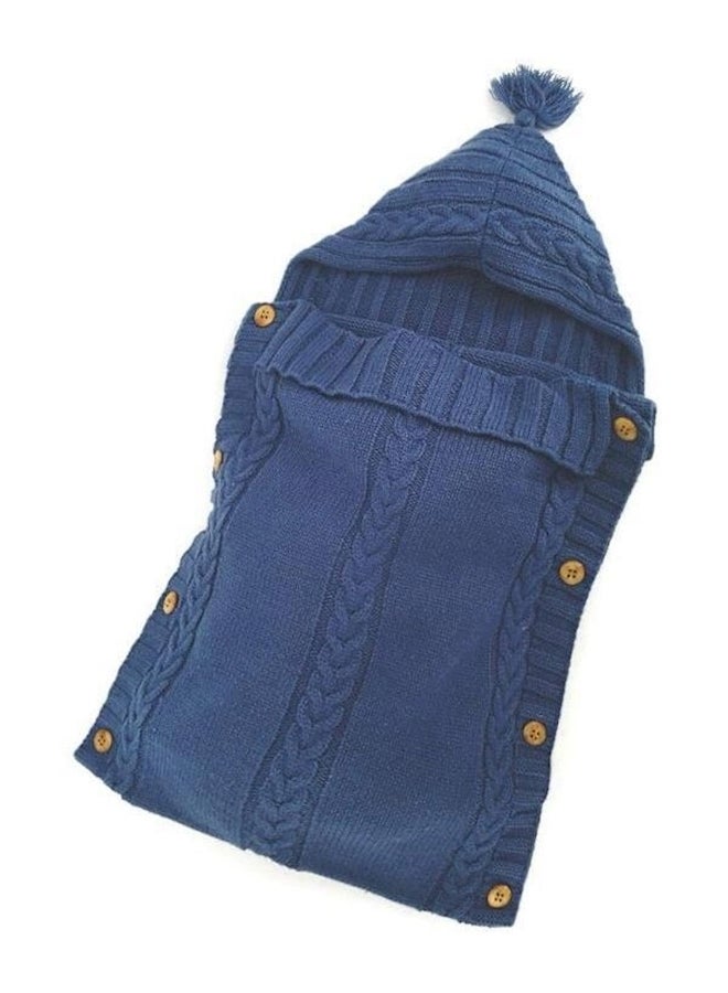 Blanket Wrap Sleeping Bag wool Blue