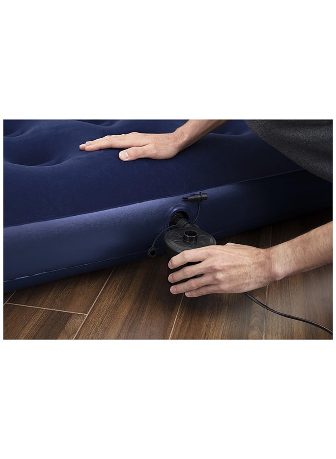 Aeroluxe Airbed Full With Handheld Ac Pump Sidewinder Blue With Repair Patch Plastic Blue 22cmcm