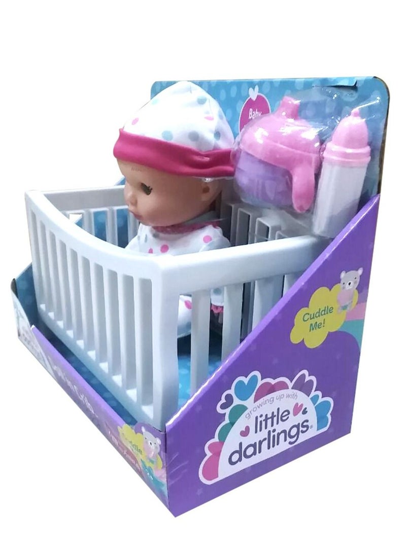 Little Darlings Doll In Crib 8