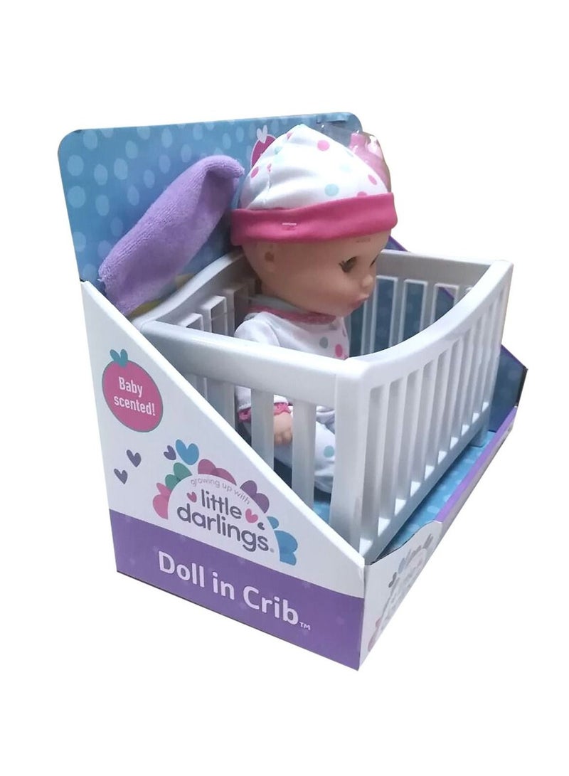 Little Darlings Doll In Crib 8