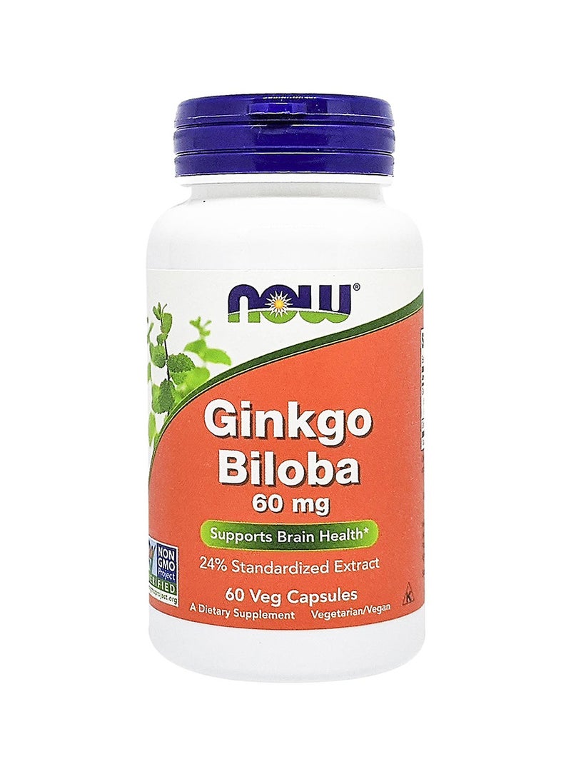 Ginkgo Biloba 60 Mg 60 Veg Capsules