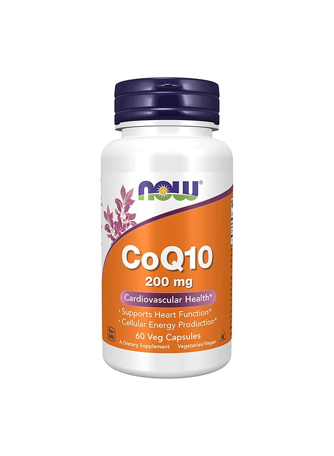 CoQ10 (Coenzyme Q10) 200 mg, Cardiovascular Health, 60 Veg Capsules