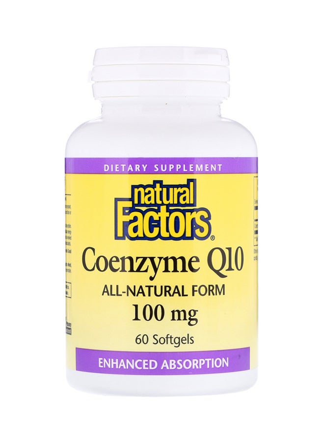 Coenzyme Q10 Natural 100Mg 60Softgels