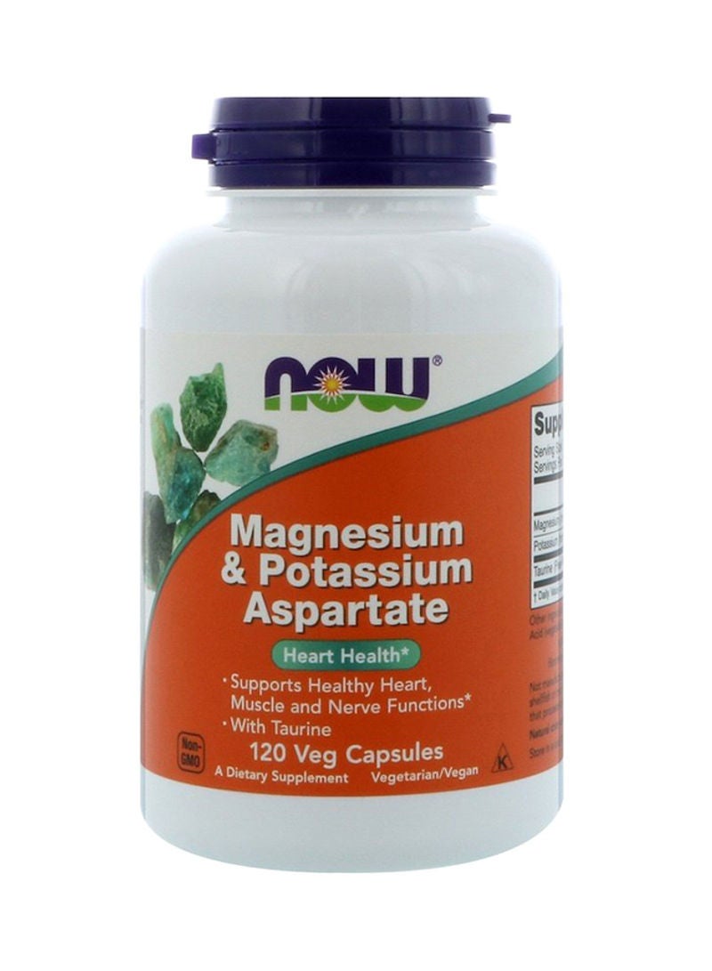 Pack Of 2 Magnesium And Potassium Aspartate Dietary Supplement - 120 Capsules