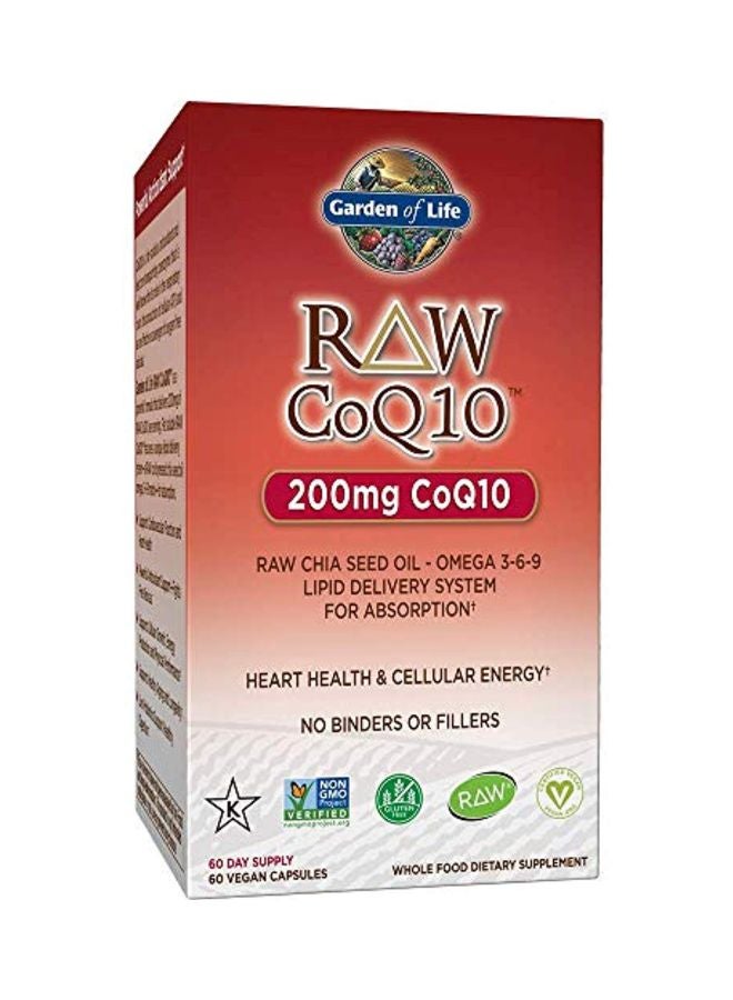 Raw CoQ10 Supplement - 60 Capsules