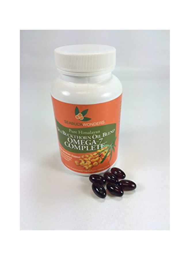 Pure Himalayan Sea Buckthorn Oil Blend Omega 7 Dietary Supplement 500 Mg - 120 Softgels