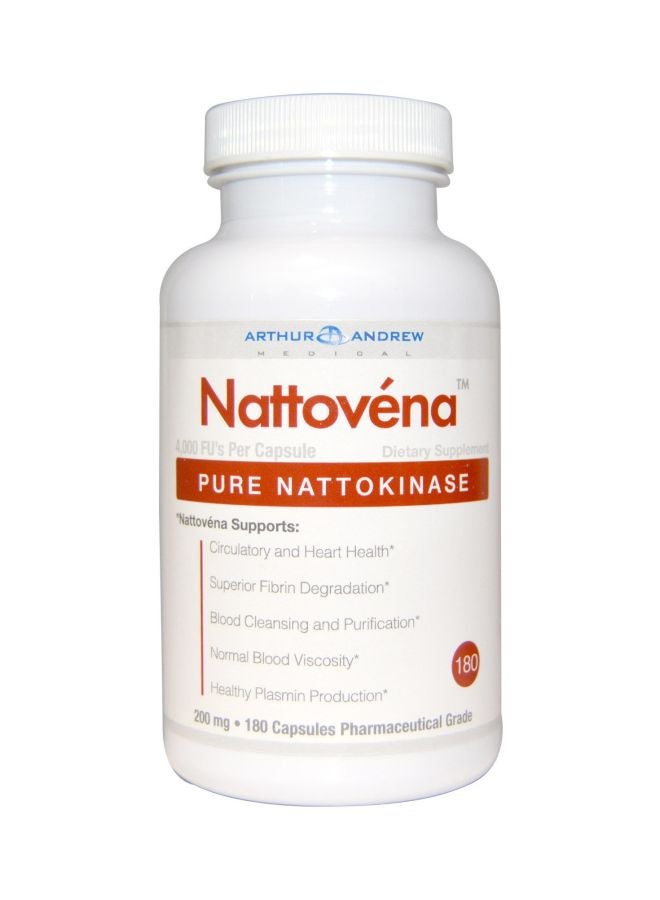 Nattovena Pure Nattokinase Dietary Supplement 200 Mg - 180 Capsules