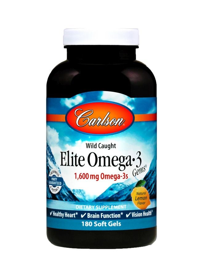 Elite Omega-3 1600mg - Lemon -180 Softgels