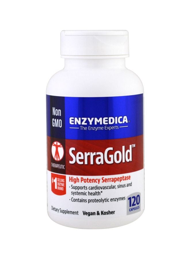 SerraGold High Potency Serrapeptase-120 Capsules
