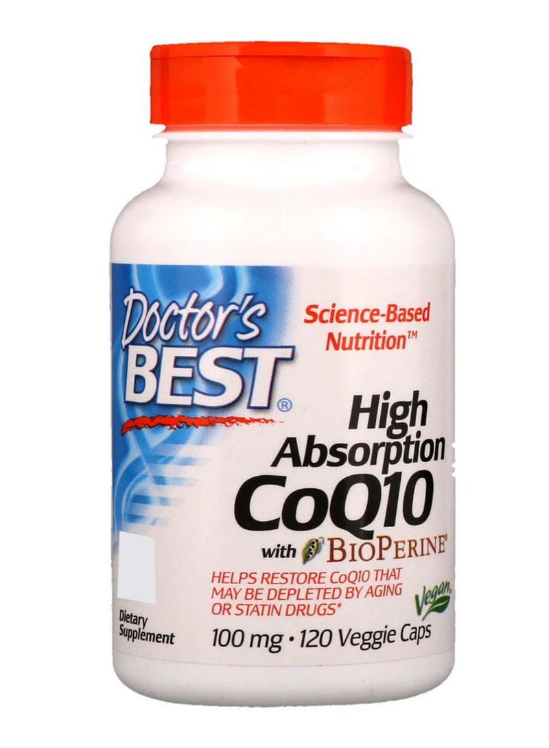 High Absorption CoQ10 With Bioperine - 120 Veggie Capsules