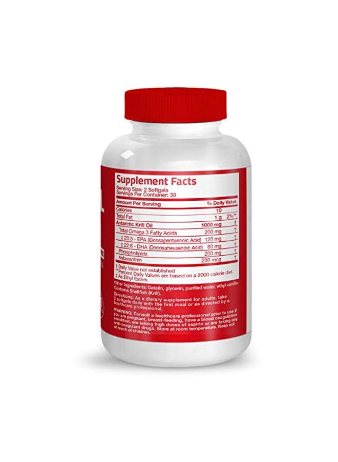 Antarctic Krill Oil Supplement 1000 mg - 60 Softgels