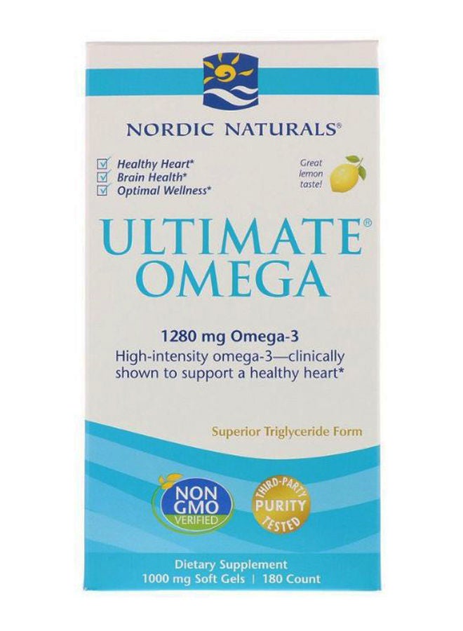 Lemon Flavour Ultimate Omega Supplement - 180 Softgels