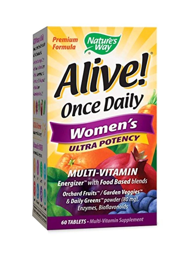 Alive! Once Daily Multi-Vitamin Supplement - 60 Tablets