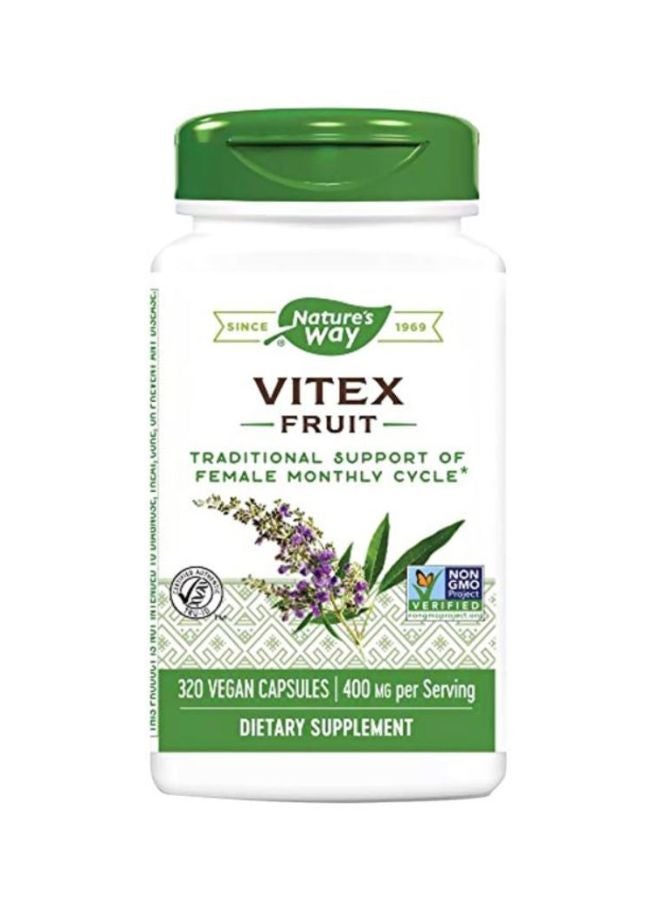 Vitex Fruit Dietary Supplement - 320 Vegan Capsules
