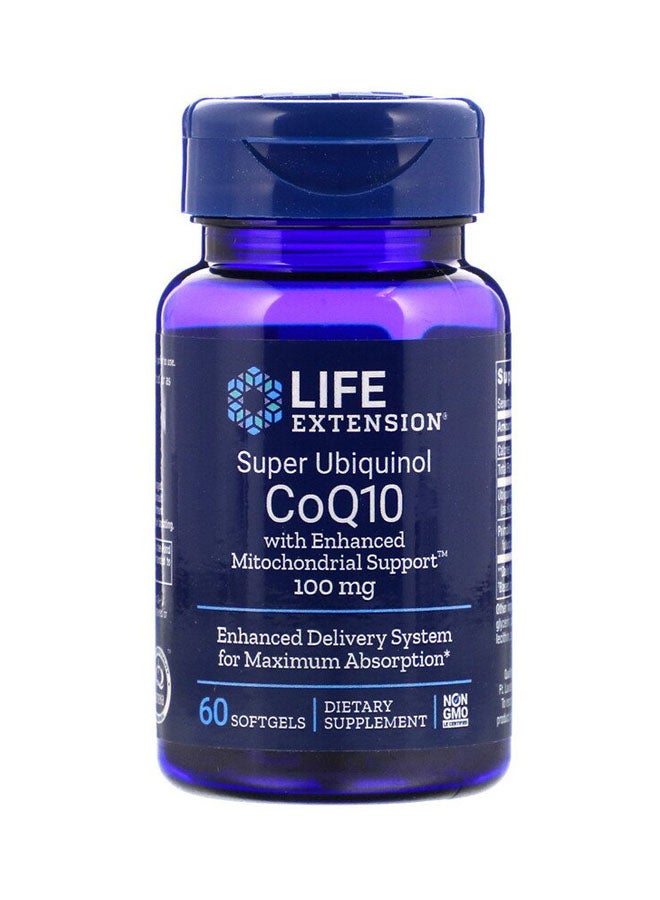 Pack Of 2 Super Ubiquinol CoQ10 Dietary Supplement 100 mg - 60 Softgels